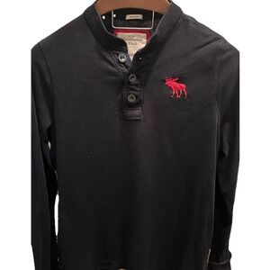 Abercrombie & Finley XXL Youth-women's Medium Henley Tee Shirt  Long Sleeve Logo